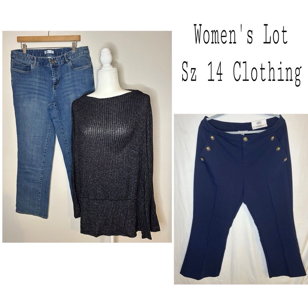 Women’s 3 Pc Clothing Lot Sz 14 Christopher Banks / Maurice’s / ON 34th #1142
